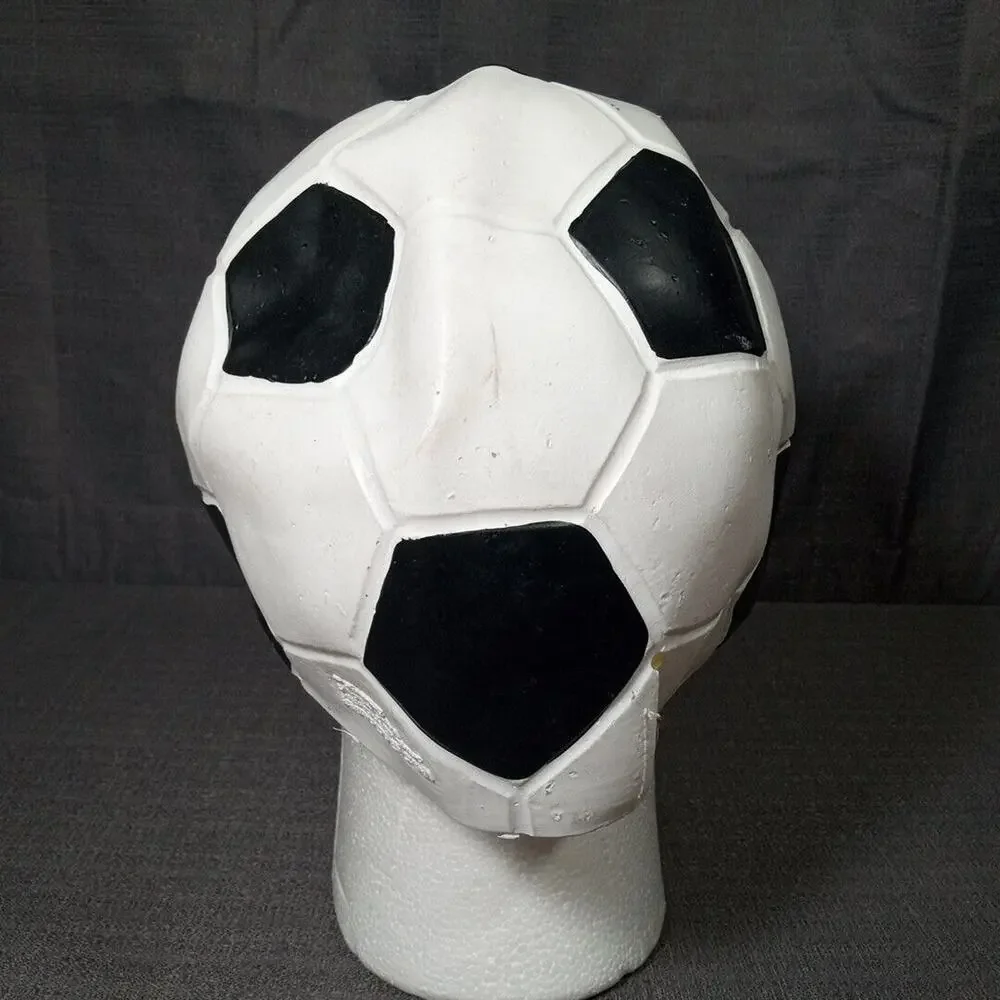 Vintage Totally Ghoul Halloween Mask Soccer Full Head Rubber Vinyl Mask NSL FIFA